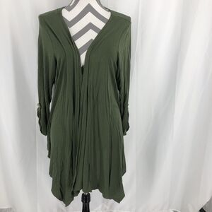 Women's Green Lilian Drape Front Cardigan Size Extra Large XL